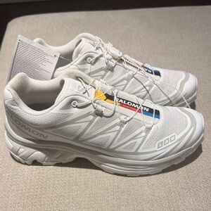 Salomon White and Multicolor Trail Running Shoes